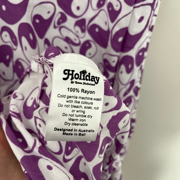 Purple Floral Mini Dress - Picture 6 of 6